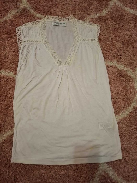 ZARA Тениска с дантела
