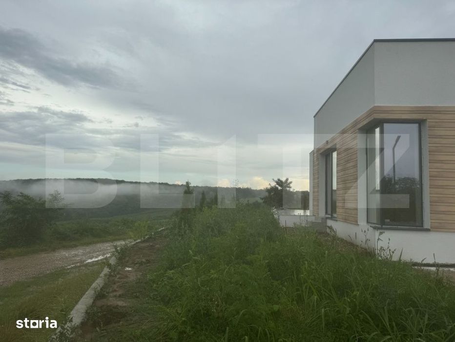 Casa noua mediteraneana, 3 camere, 105 mp utili, teren 630 mp, drum pr