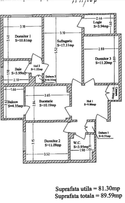 Vand apartament 4 camere metrou Lujerului