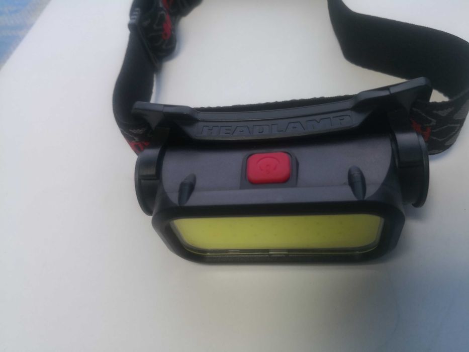 Lanterna de cap detasabil cu leduri cob alb + rosu