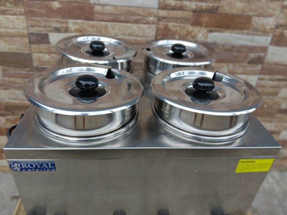 Catering rcbm4/4r Отоплител за Супи Ястия 4х150W за Събития на открито  Кетъринг Диспенсър за Супи Ястия