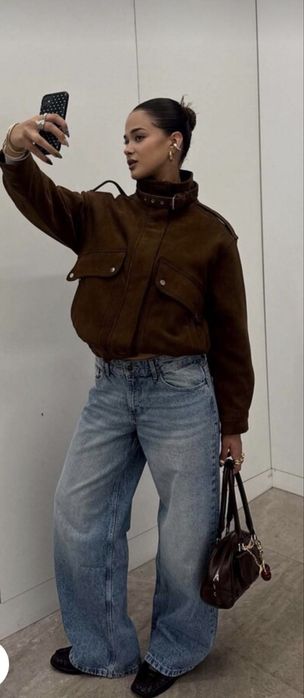 Яке Бершка, велур, кафяв шоколад, рр С