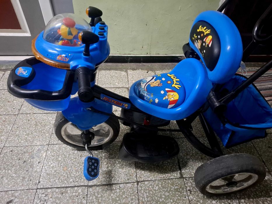 Tricicleta albastra pentru copii Jolly Kids