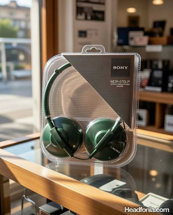 Sony MDR-570LP Slim Headband Stereo Headphones GREEN RARE