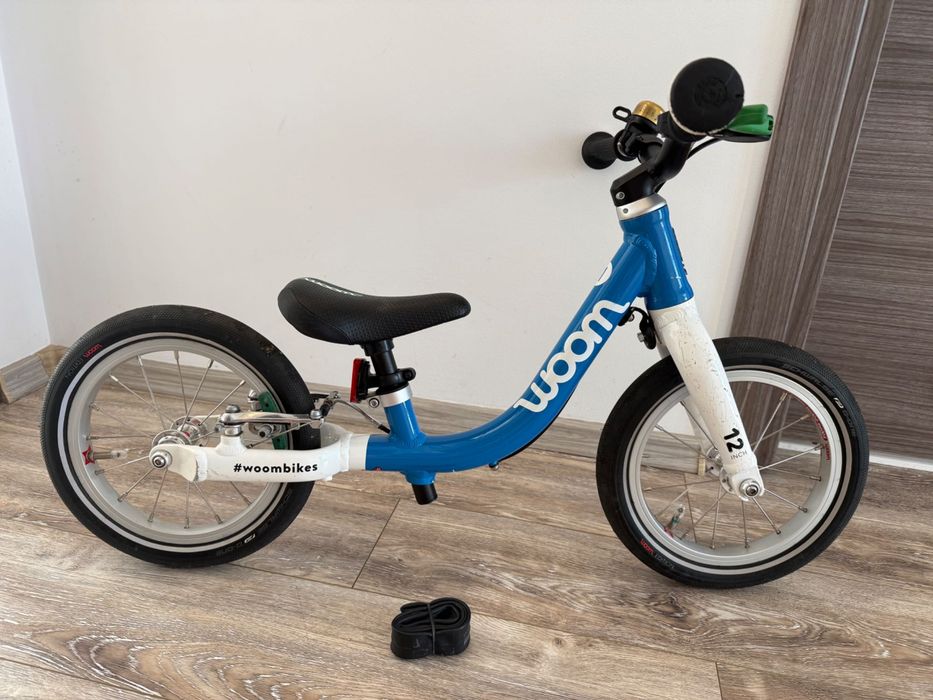 Bicicleta Woom 1 + geanta transport Butler, sonerie Woom si camera de rezerva