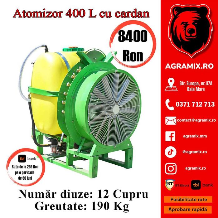 Atomizor Konig 400Litri cu diuze din cupru nou Agramix