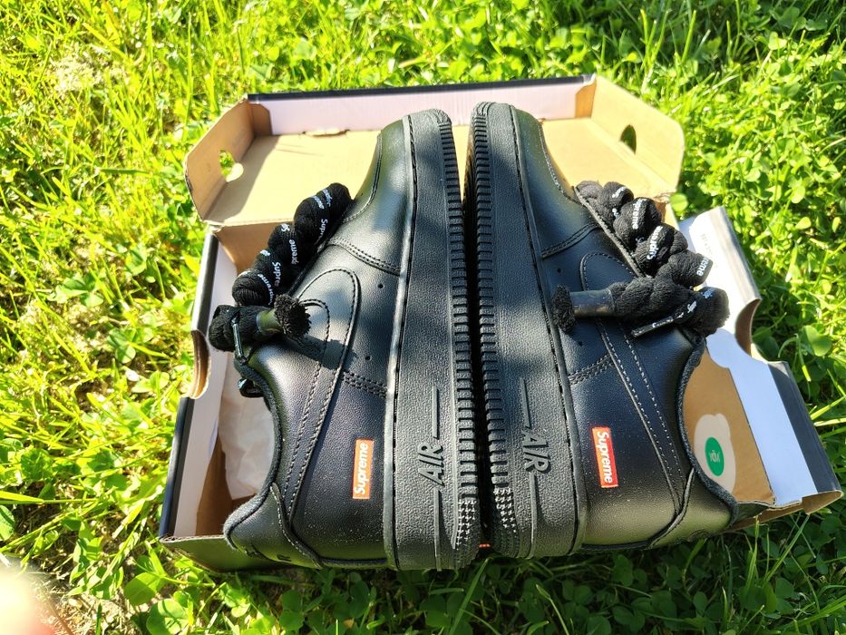 Nike Air Force 1 Low x Supreme Black Custom Rope Laces NOU Mărimea 41