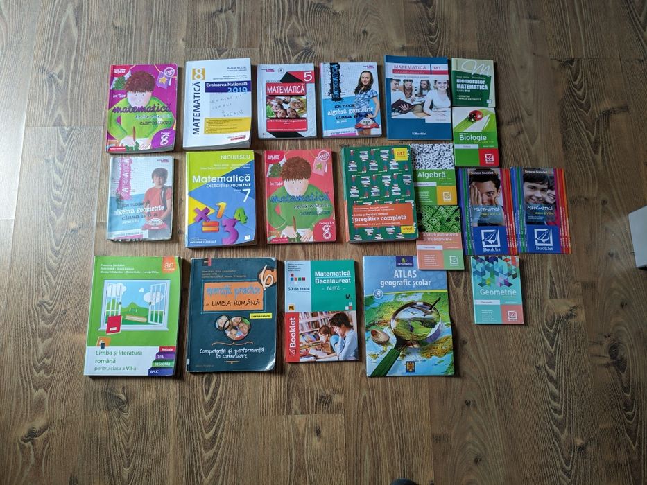 Manuale română, biologie, matematică, geografie și bacalaureat