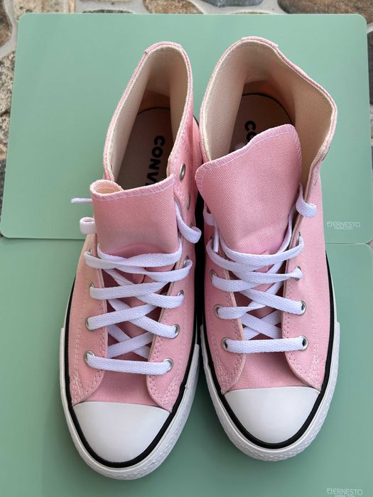 Teniși Converse Ctas Eva Lift-Hi, marimea 36 roz deschis, alb