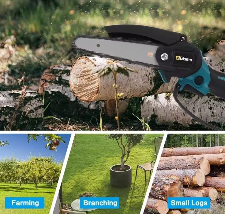 Акумулаторна резачка за дърва и клони с 2 литиевойонни батерии-48v с и