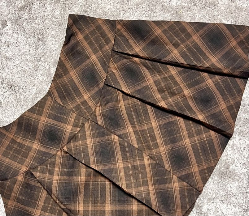 Fustă maro în carouri H&M