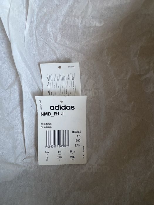 Adidas NMD_R1 J "White Team Solar Yellow"