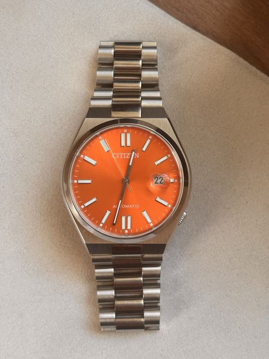 Нов Мъжки Часовник Citizen Tsuyosa Automatic NJ0151-88M – Orange Dial