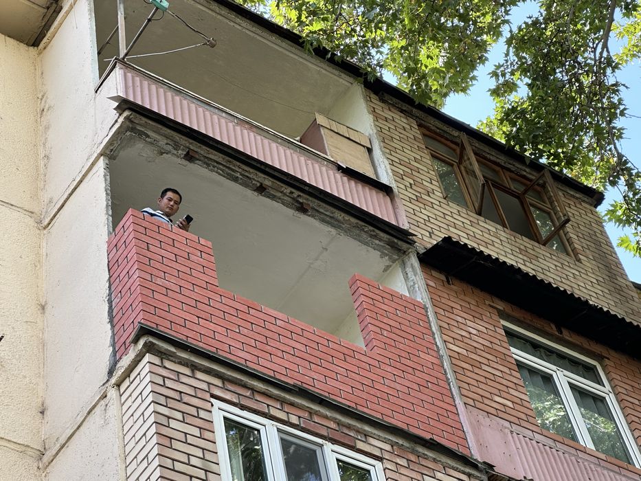 Кладка  кирпич балкон ремонт квартира