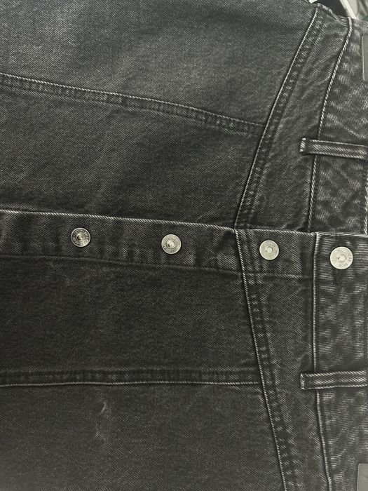 Fusta neagra denim cu capse