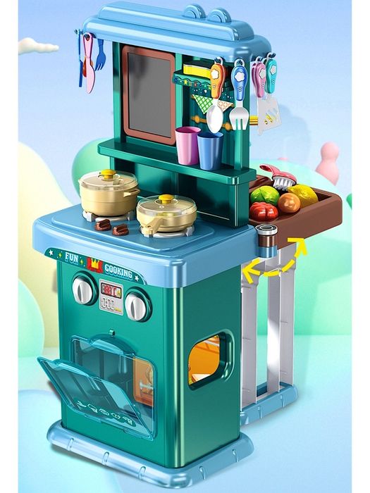 Игровая кухня для детей с стулям