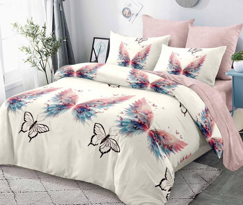 Lenjerie de pat finet 6 piese cu cearceaf pe elastic