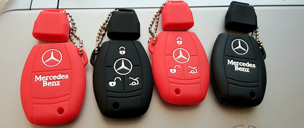 Husa Cauciuc Cu Logo MERCEDES Fata/spate A,B,C,E,Gla,Cla,Gle! 3 butoan