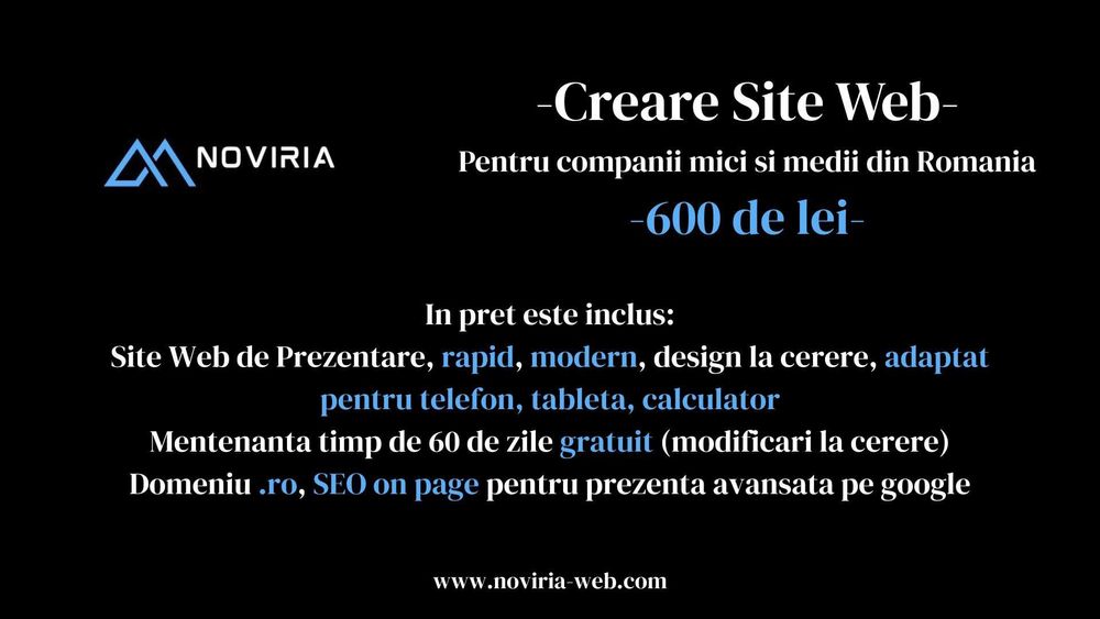 Creare Site Web de Prezentare