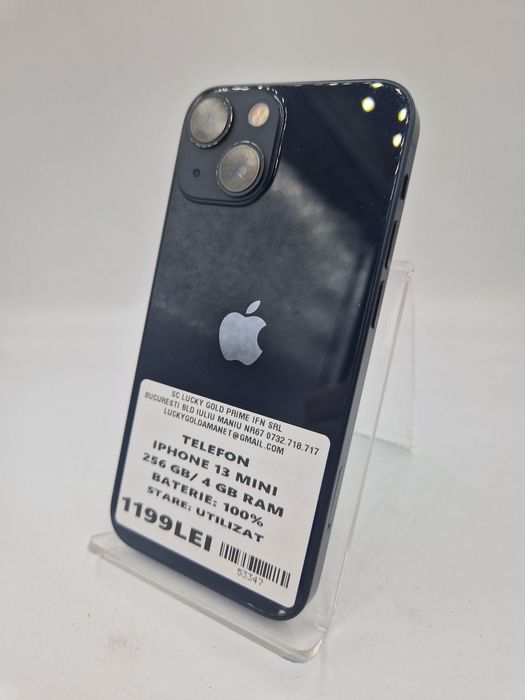 Iphone 13 Mini 256GB / 4GB RAM 100% Baterie Garantie #53347
