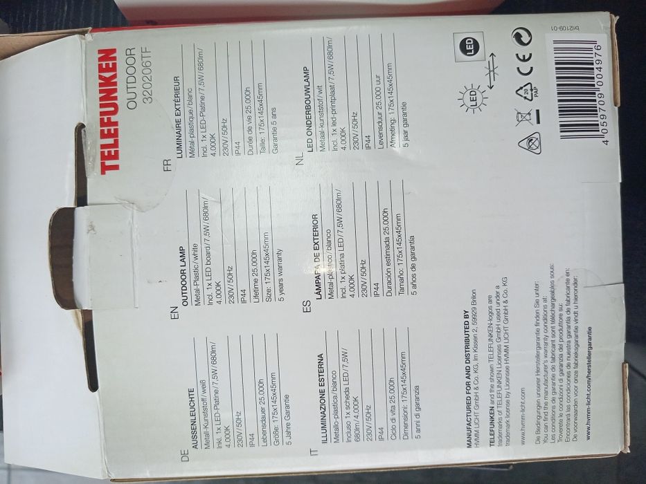 Telefunken  aplică exterior hq led