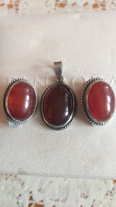 Vand set din Argint cu chihlimbar