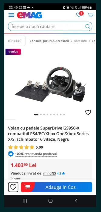 Volan super drive gs 950-x