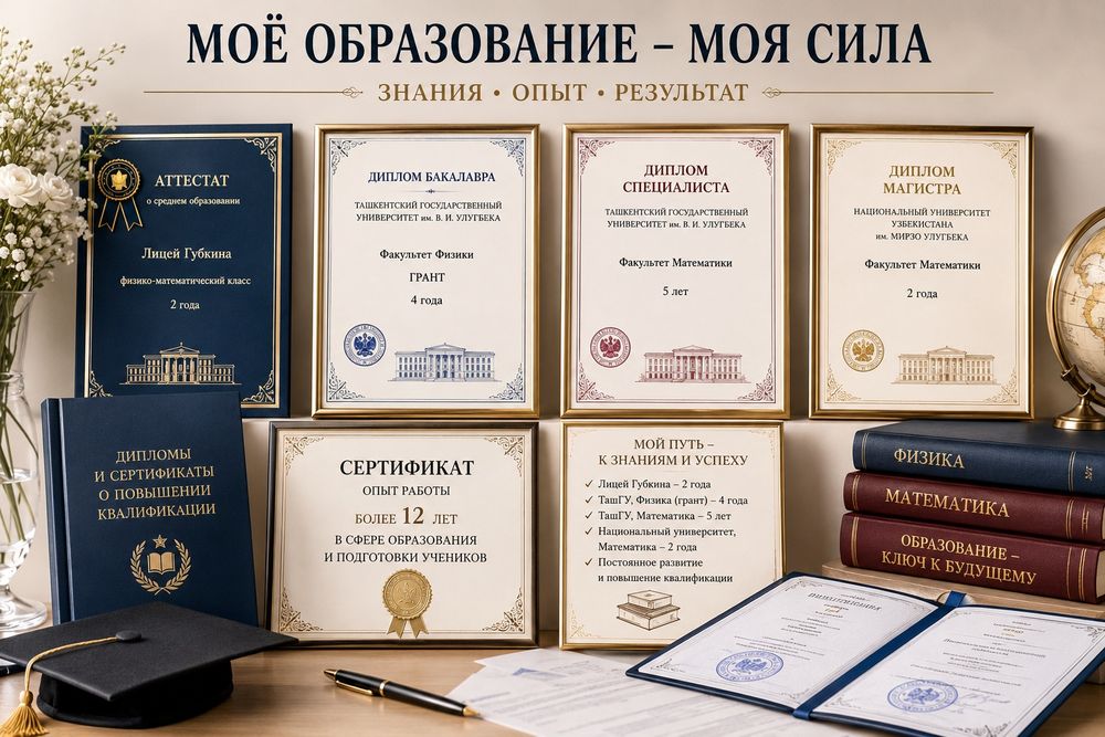 Индивидуальный частный Репетитор по Физике и Математике