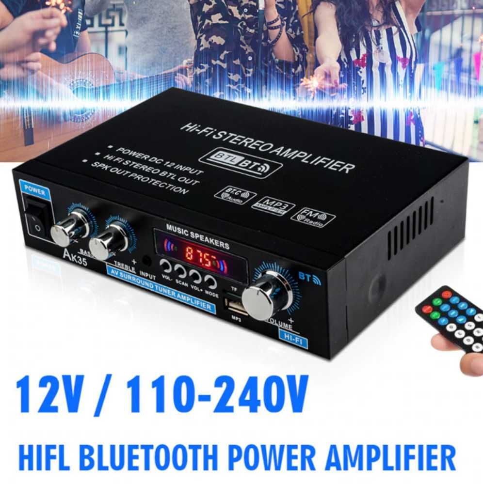 Усилитель звука цифровой домашний(Авто)AK35, 800Вт, 110-240В,Bluetooth ...