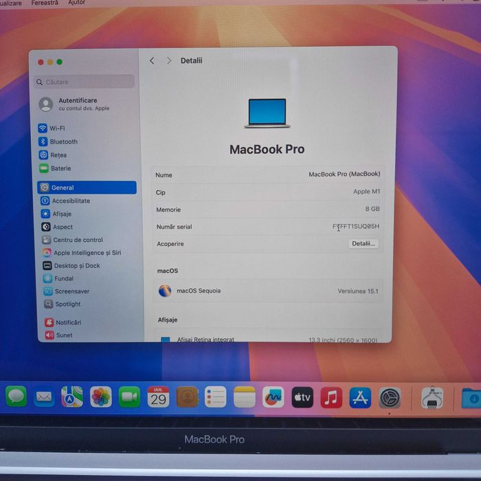 Laptop Apple MacBook Pro 2020 cu M1 8GB 512GB, ZEUS Amanet Militari
