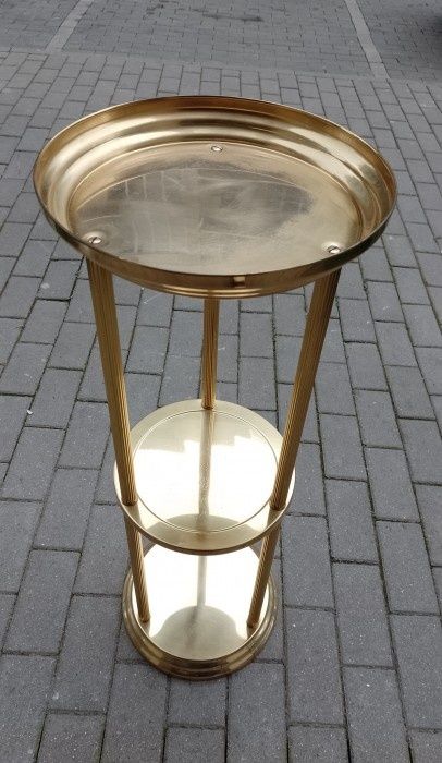 Elegant piedestal,suport flori in stilul Art-Deco din alama masiva,pie