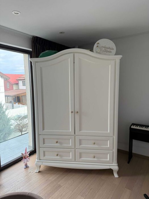 Comoda si Dulap Lemn Masiv Romina Cleopatra camera copil