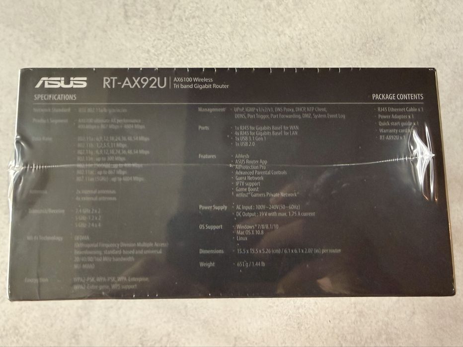 Рутер Asus RT-AX92U нов