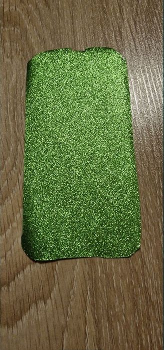 Husă iphone 14/15 pro Max Nouă, Air corner  cu Sclipici verde.