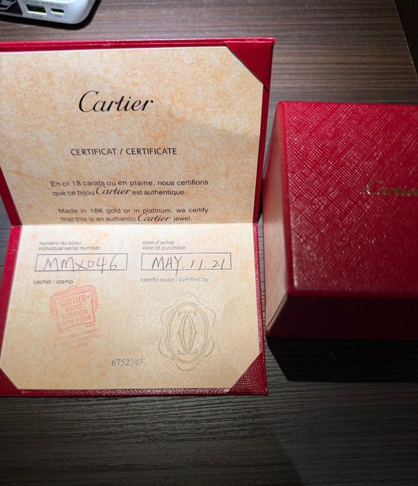 Кольцо Cartier Love золото 18к