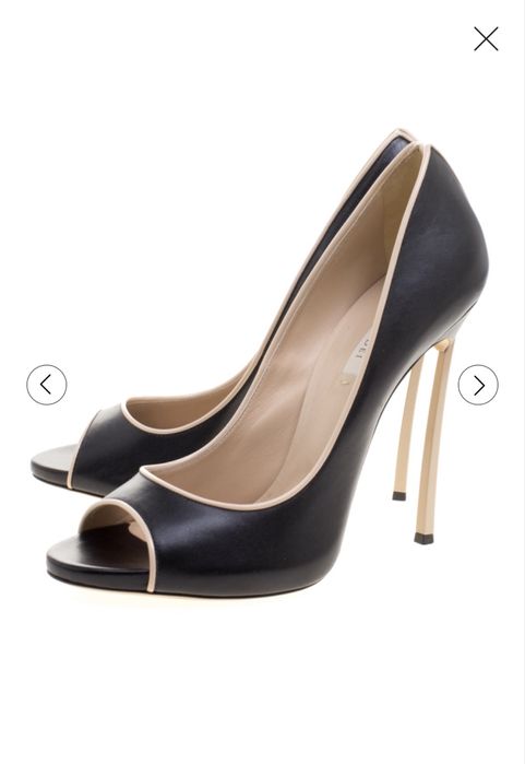 CASADEI черни кожени сандали