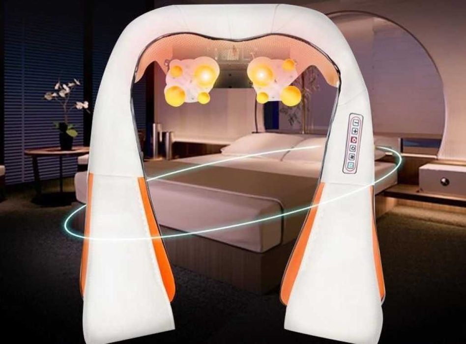 Шиацу 4D масажор за врат гръб плешки и рамене с функция затопляне