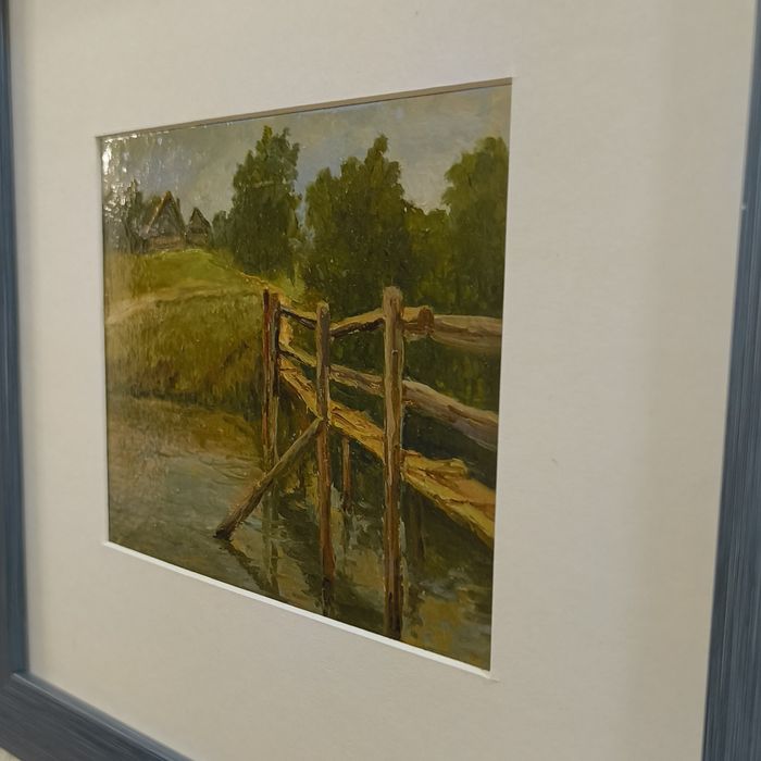 Картина маслом, Лето (багет) 27х24 Rasim