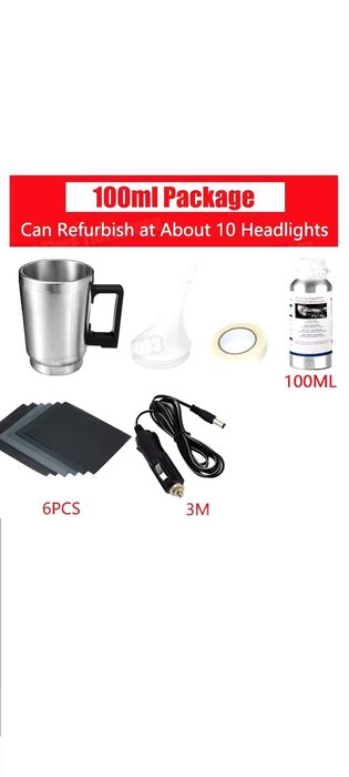 химическо полиране на фарове полимерна течност кристално чисти фарове