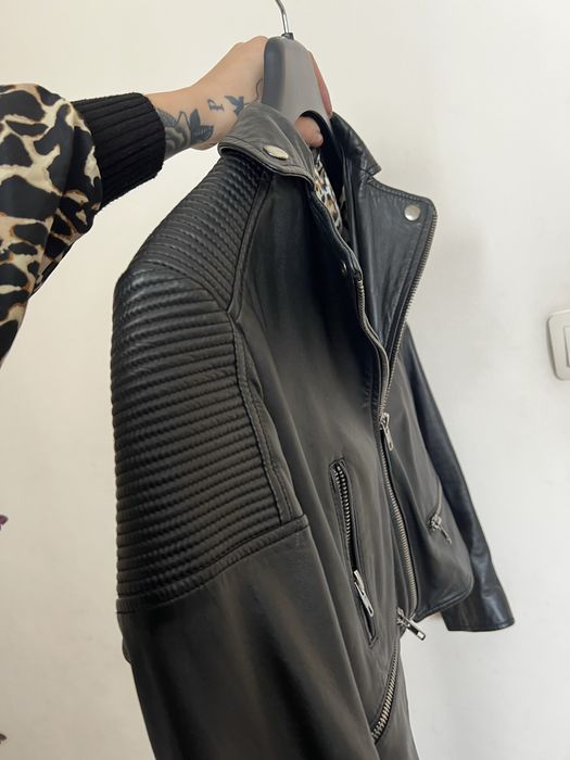 Естествена кожа яке на Mango