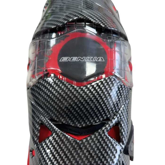 Мото наколенки PA968 комплект 2 бр.  карбон зелени/червени