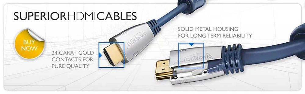 Продавам кабел Clicktronic HDMI to DVI cable 10 meters 24K Gold Plated