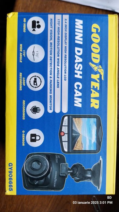 Camera auto HD, Good Year, DVR, GSenzor, HDMI, Senzor de mișcare