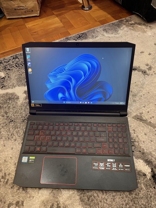 Laptop gaming Acer Nitro 7 15.6” intel i7 9750H GTX 1660Ti 144Hz 16GB