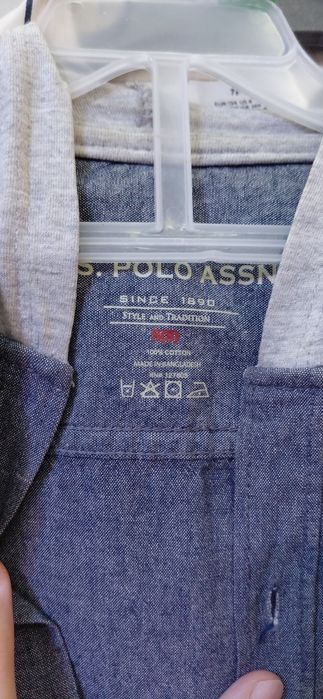 Рубашка U.S. POLO БУ в идеальном состоянии на 8 лет
