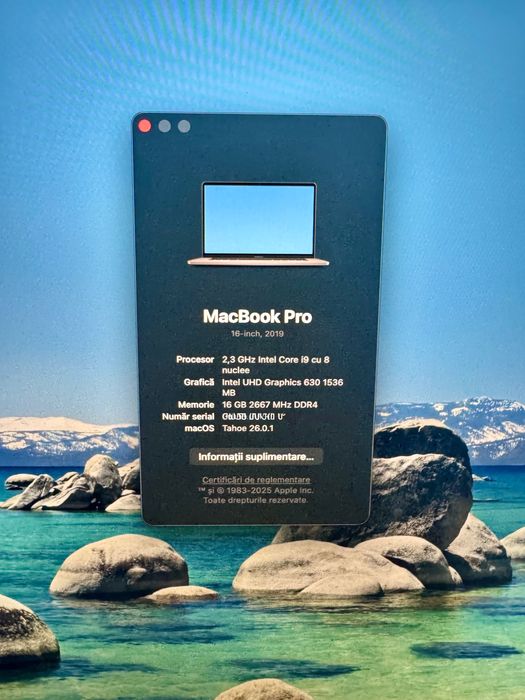 MacBook Pro 16-inch, 2019, A2141, 2.3 Intel I9, 1TB SSD, 16GB DDR4