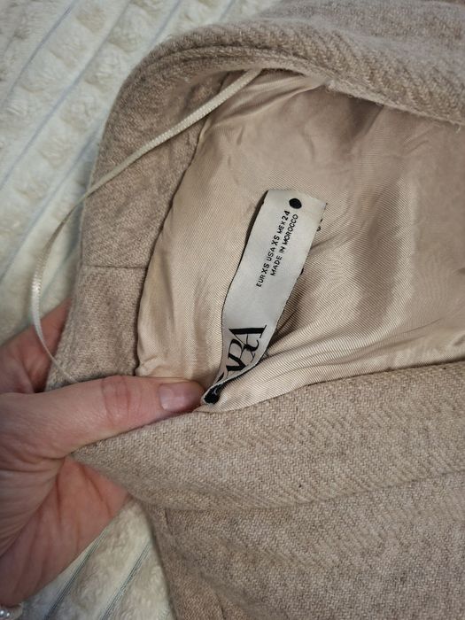 Palton Zara cu lana multa 79%