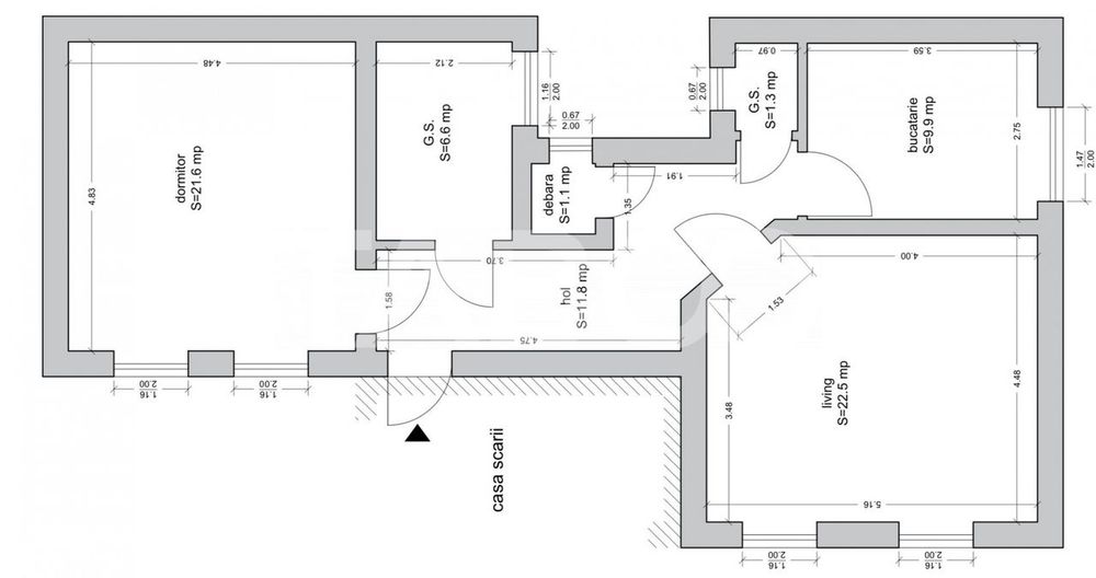 Oportunitate - Apartament de vanzare 75mp 2 camere in zona Sub Arini