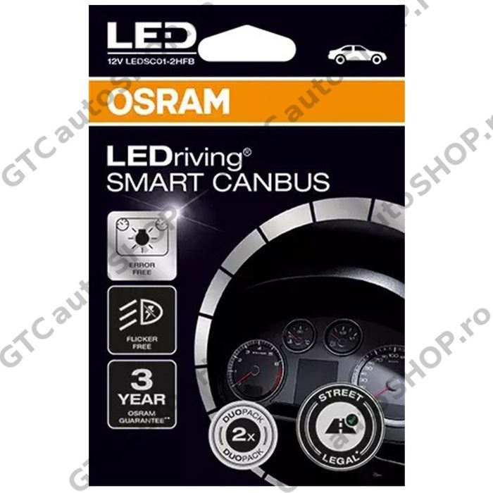 Anulatoare eroare bec LED Osram Smart Canbus H7 universal – Set doua bucati