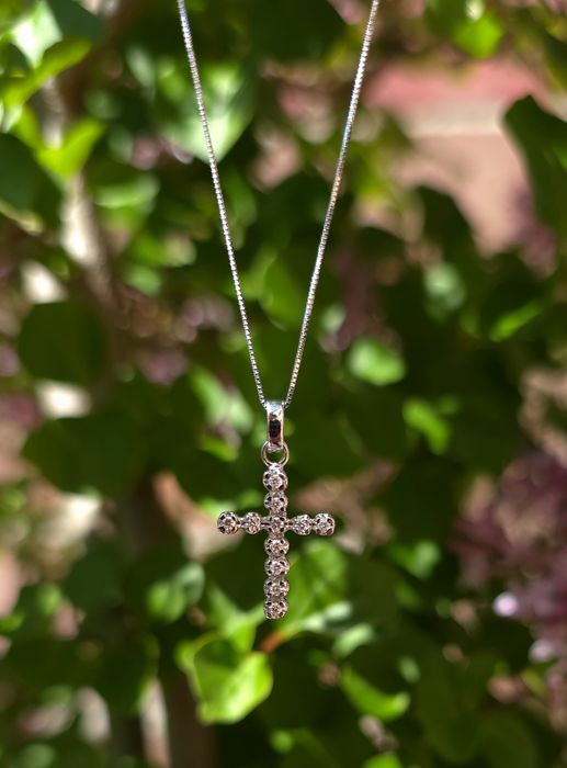 Colier din aur de 14K cu diamante naturale